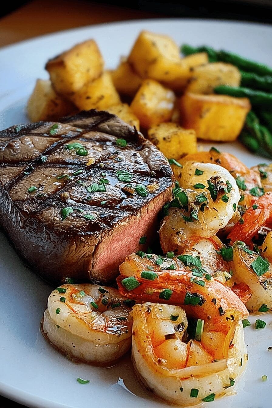 fathers day surf and turf steak and shrimp