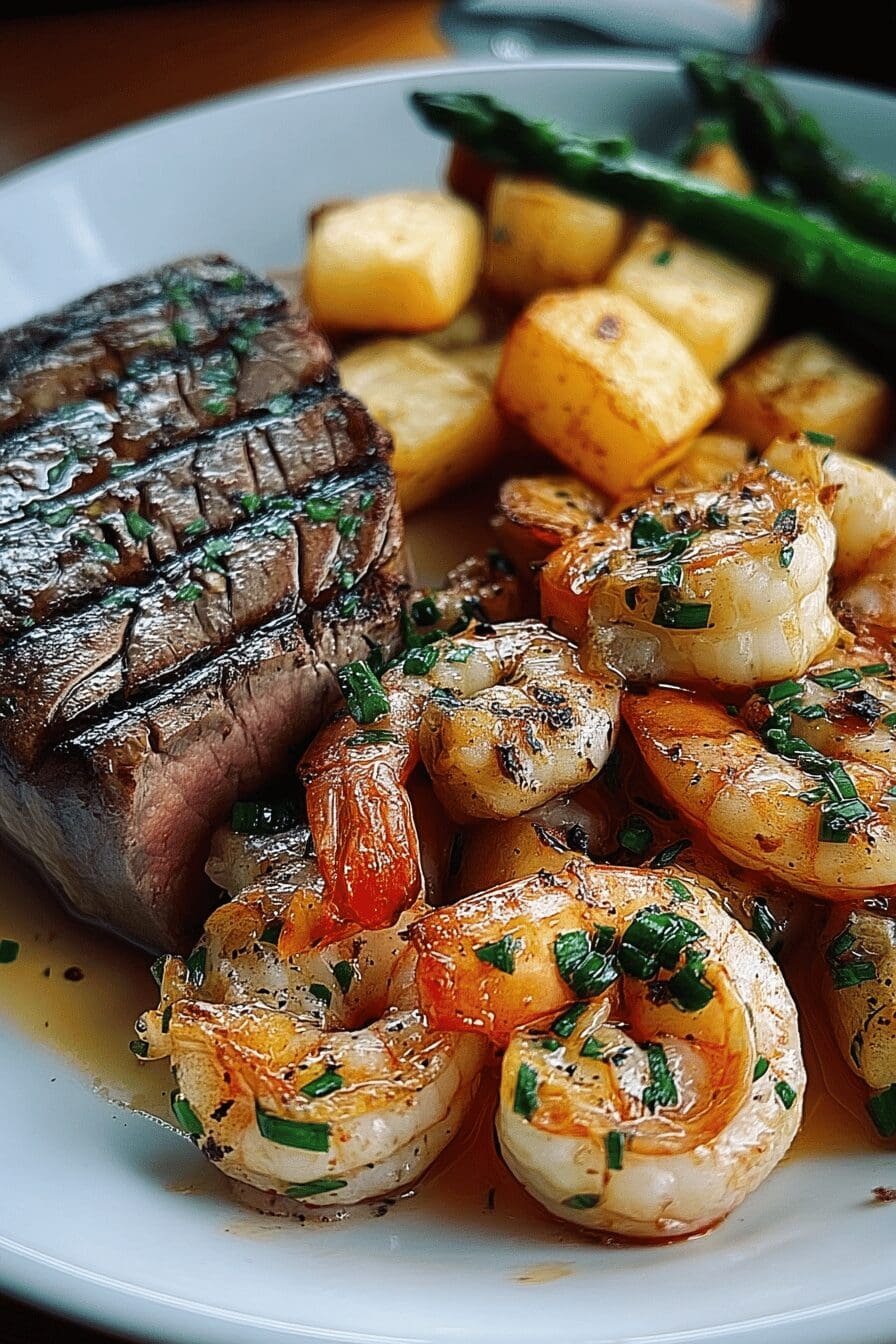 fathers day surf and turf steak and shrimp