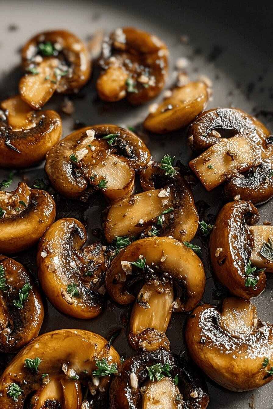 garlic butter grilled mushrooms