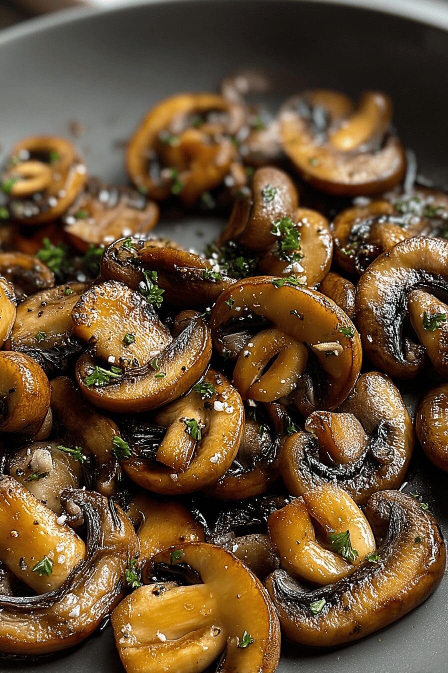 garlic butter grilled mushrooms