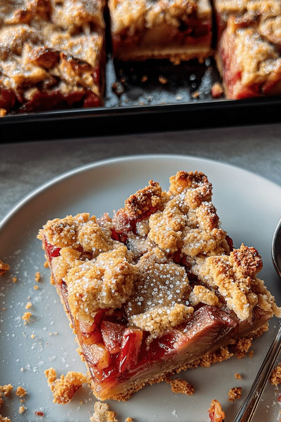 gluten free rhubarb bars