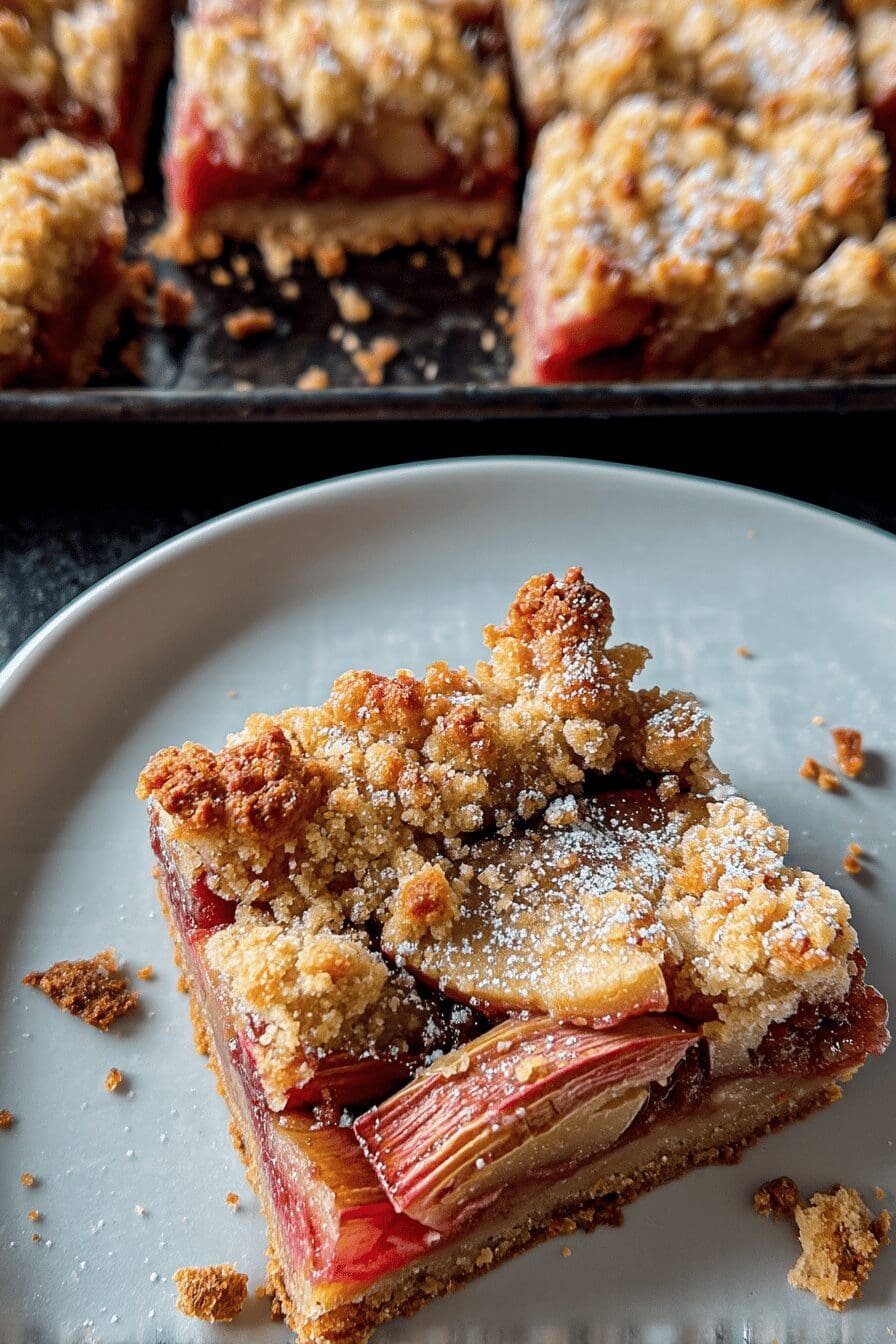 gluten free rhubarb bars