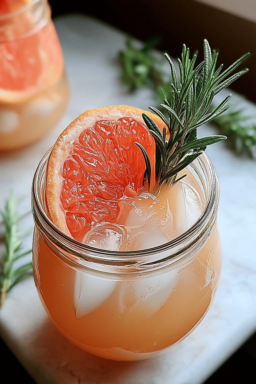 grapefruit rosemary summer drink