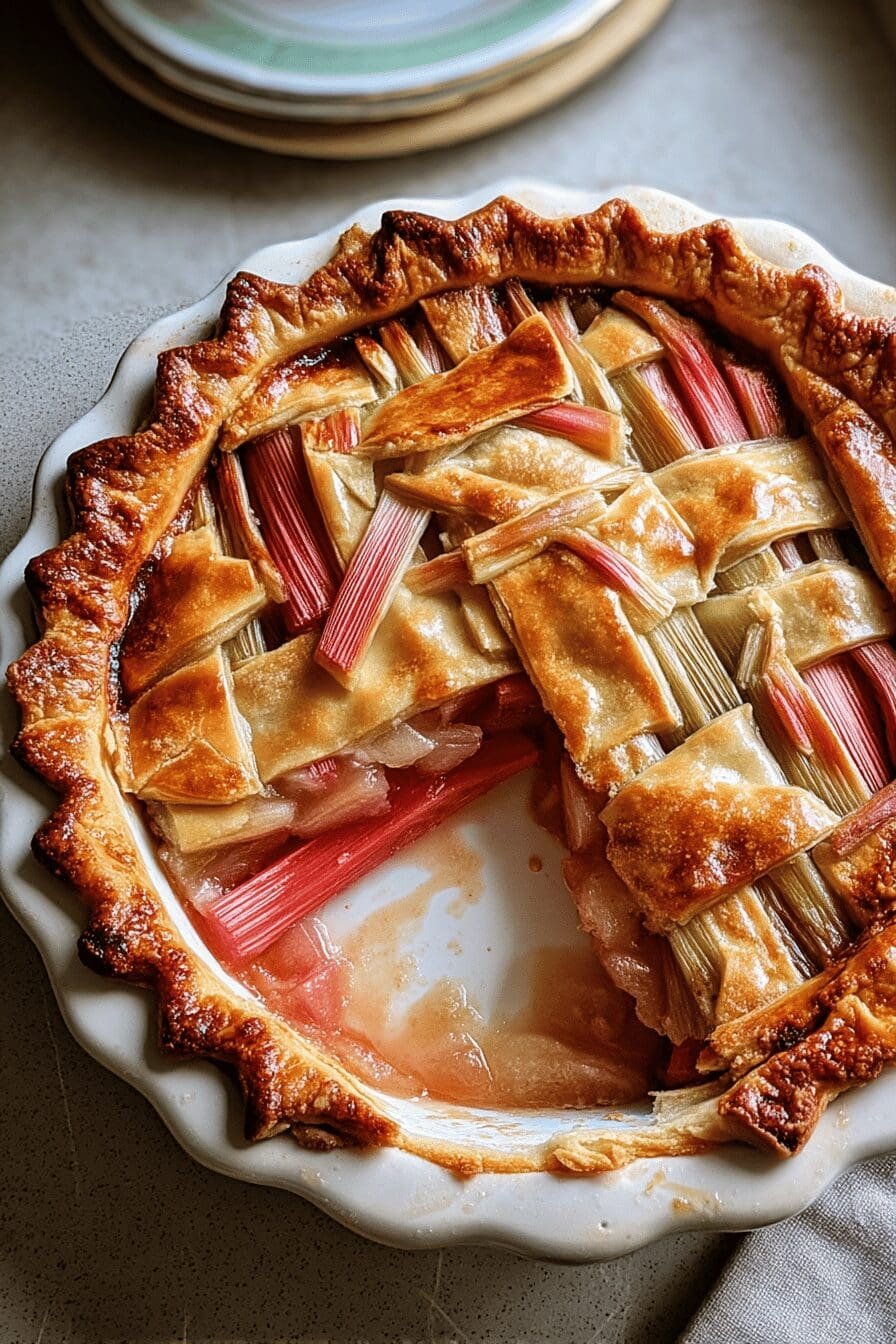 old fashioned rhubarb pie recipe