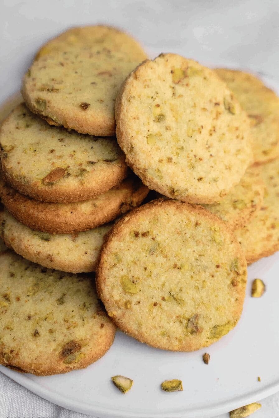 pistachio cornmeal butter cookies