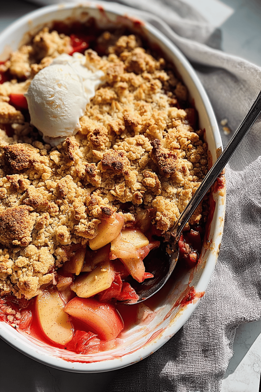 rhubarb and apple crumble recipe