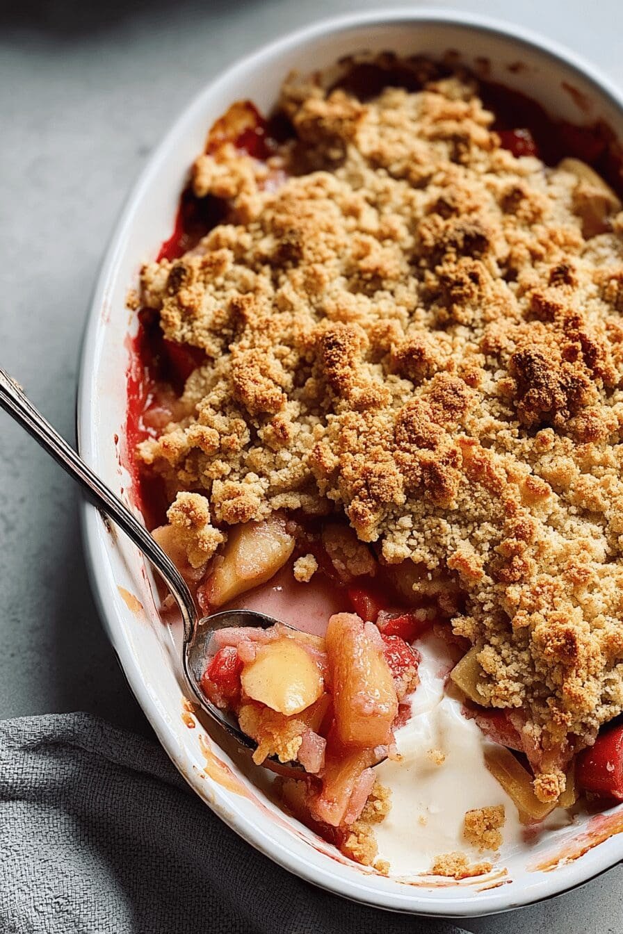 rhubarb and apple crumble recipe
