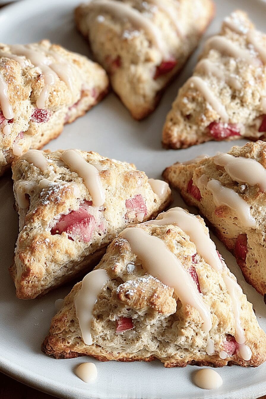 rhubarb scones