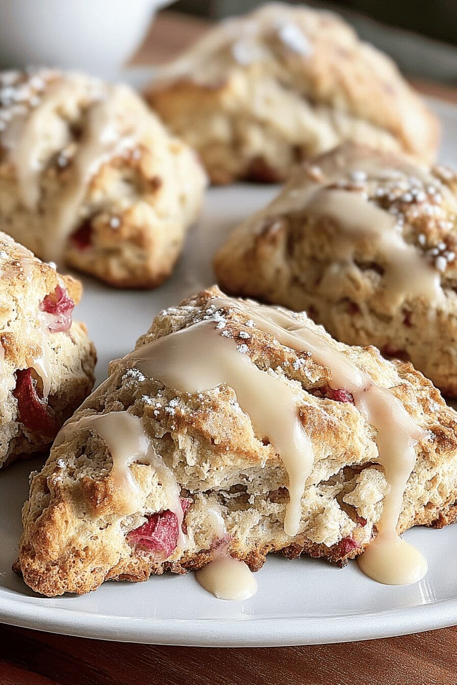 rhubarb scones