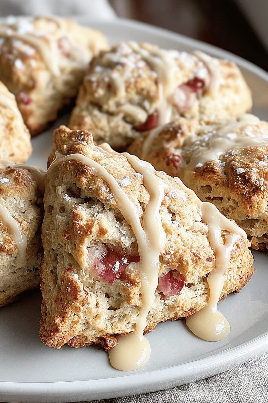 rhubarb scones