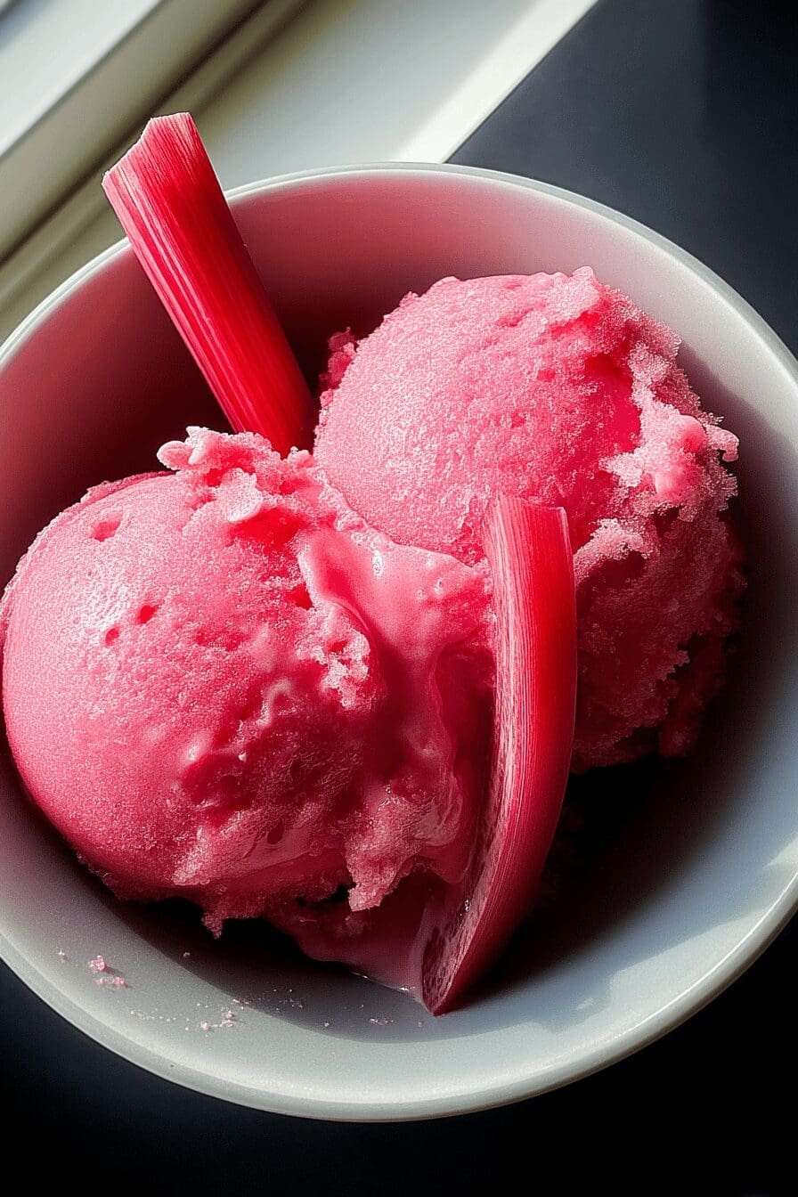 rhubarb sorbet