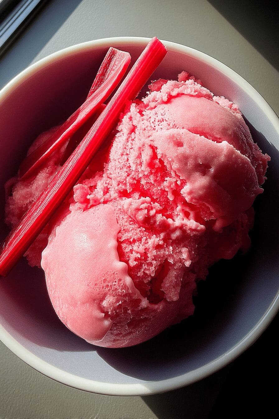 rhubarb sorbet
