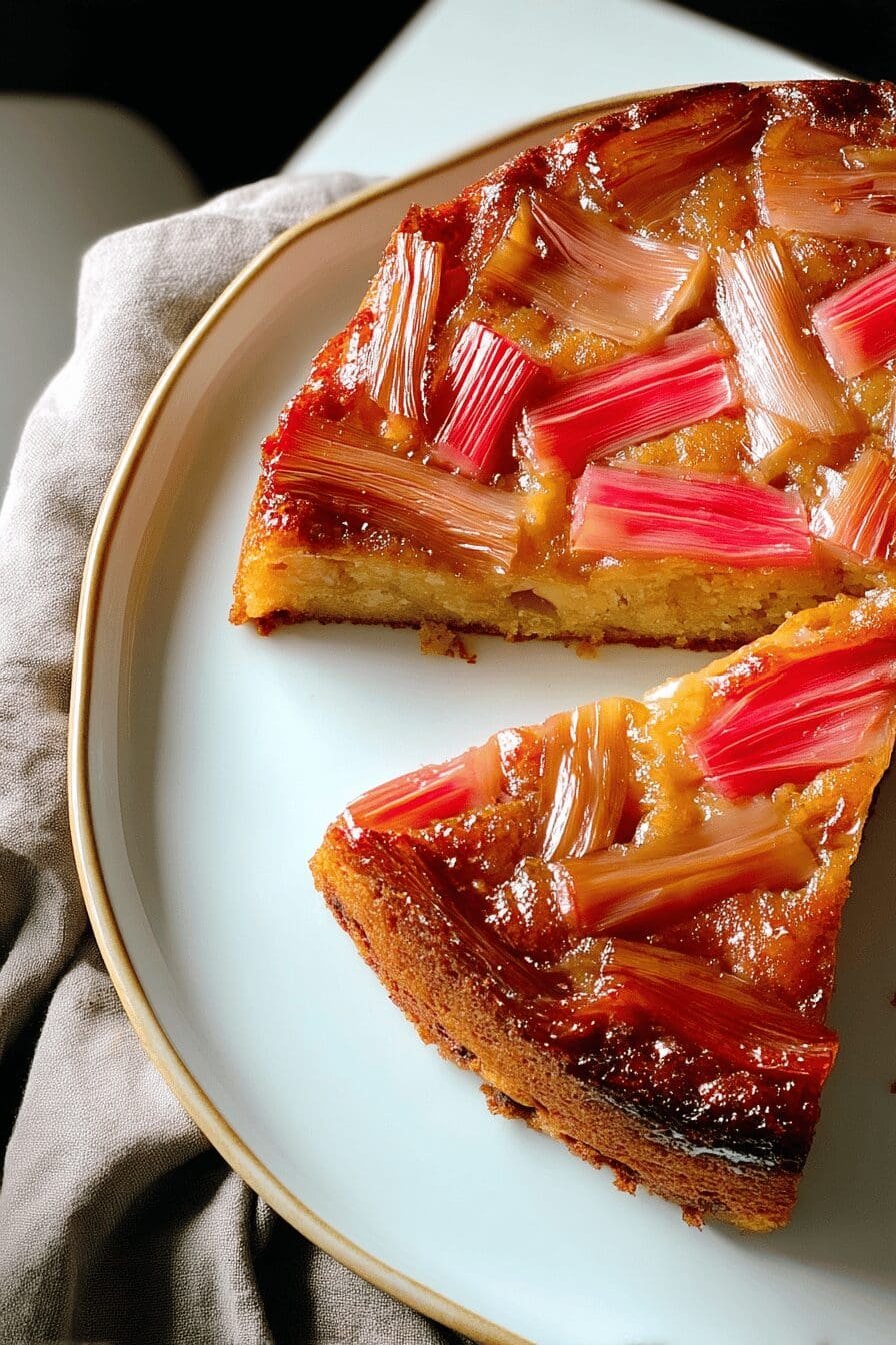 rhubarb upside down cake