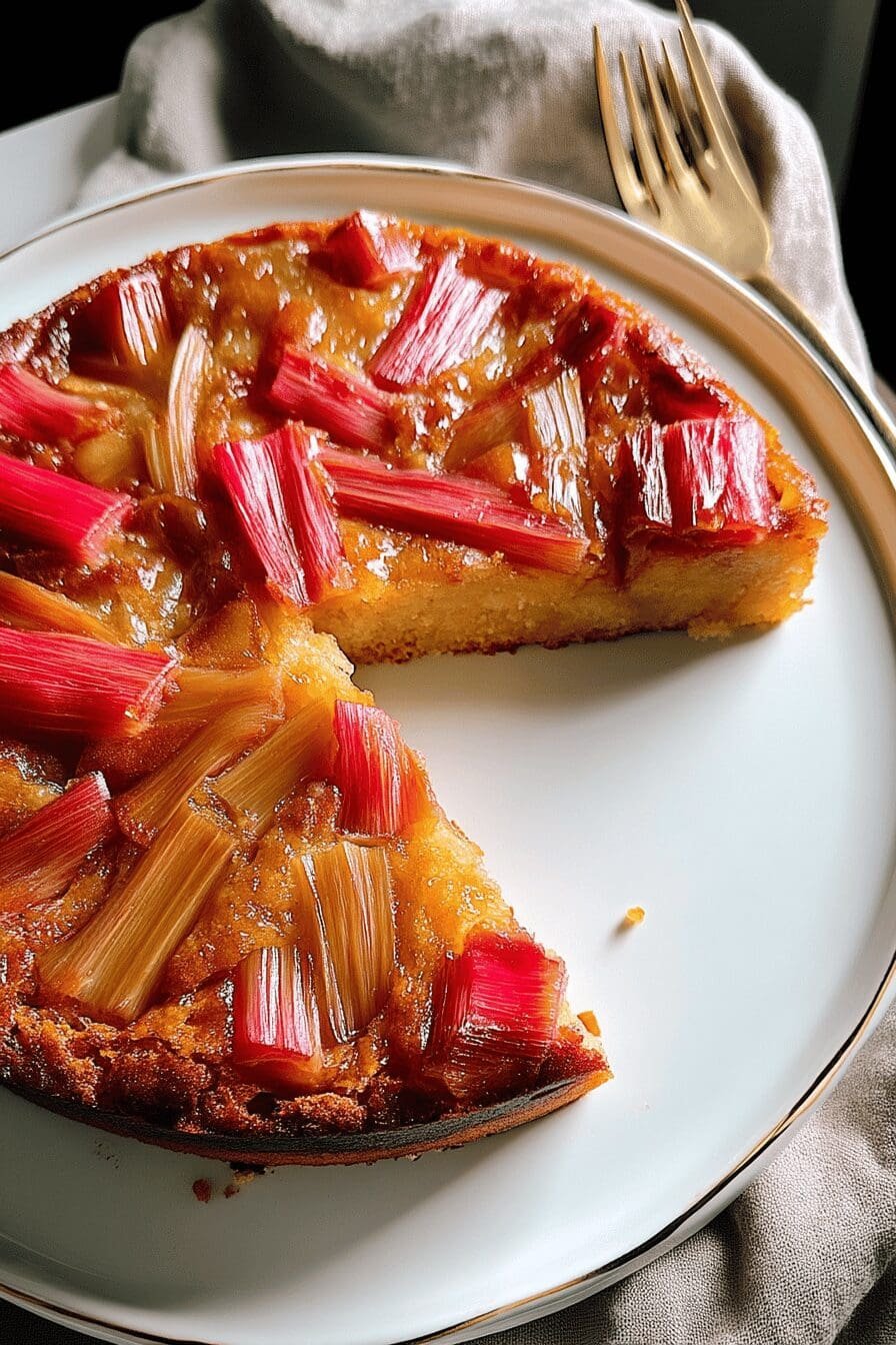 rhubarb upside down cake