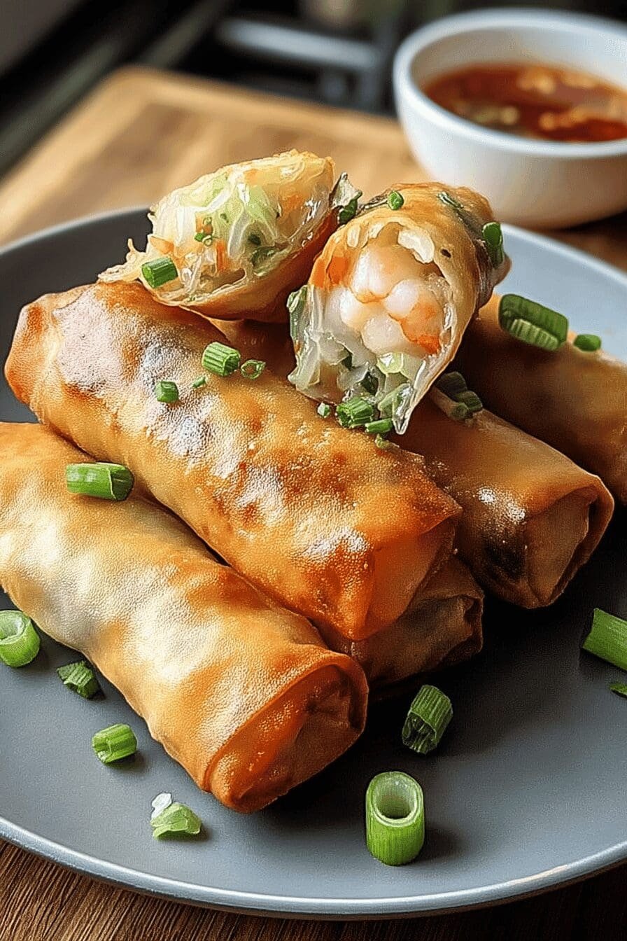 shrimp and cabbage egg rolls