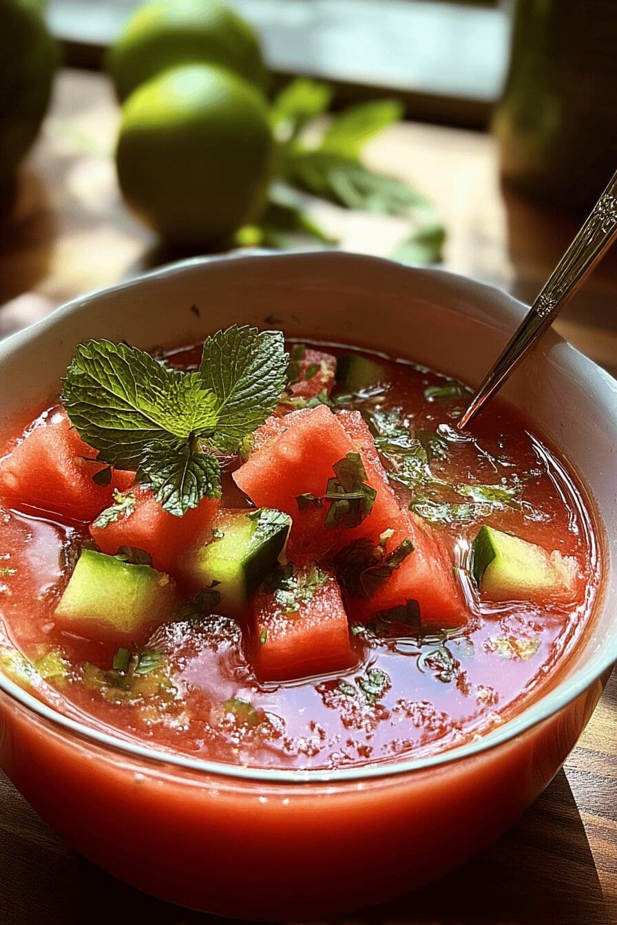 spicy watermelon gazpacho
