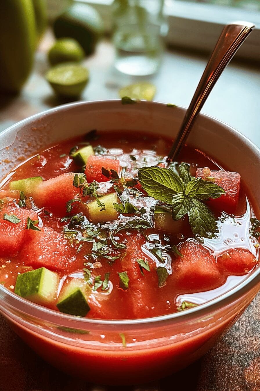 spicy watermelon gazpacho
