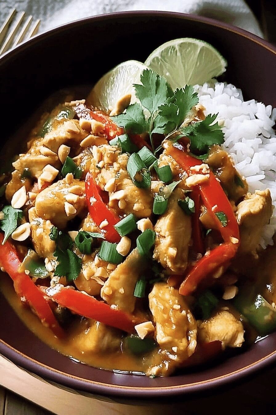 thai peanut chicken stir fry