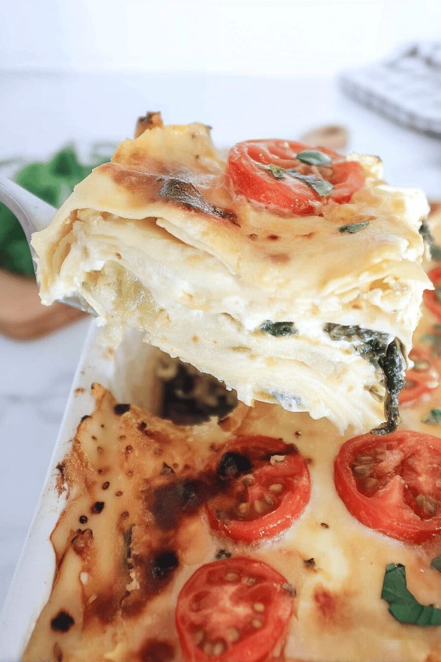 tomato and spinach lasagna