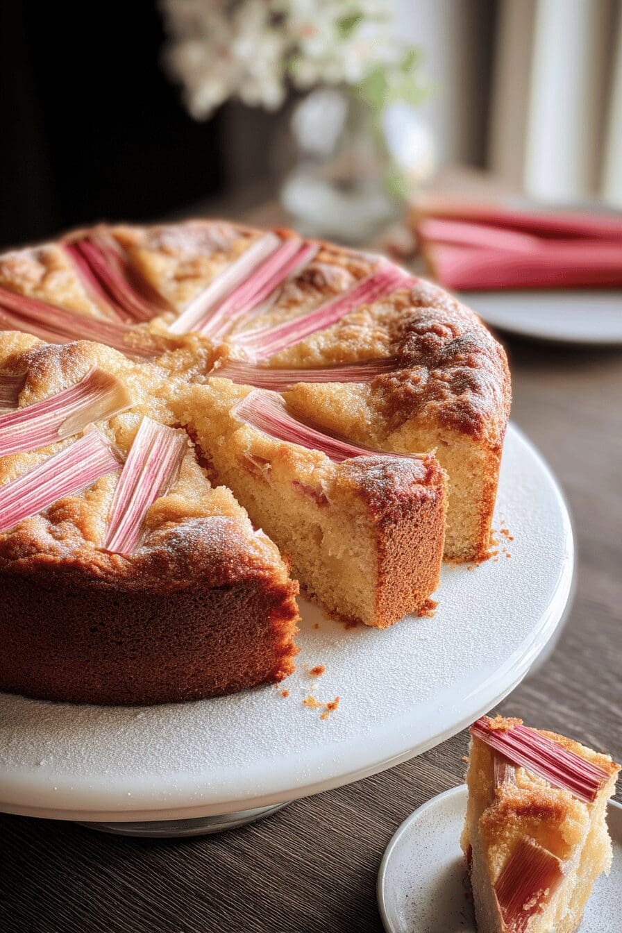 vanilla rhubarb cake recipe
