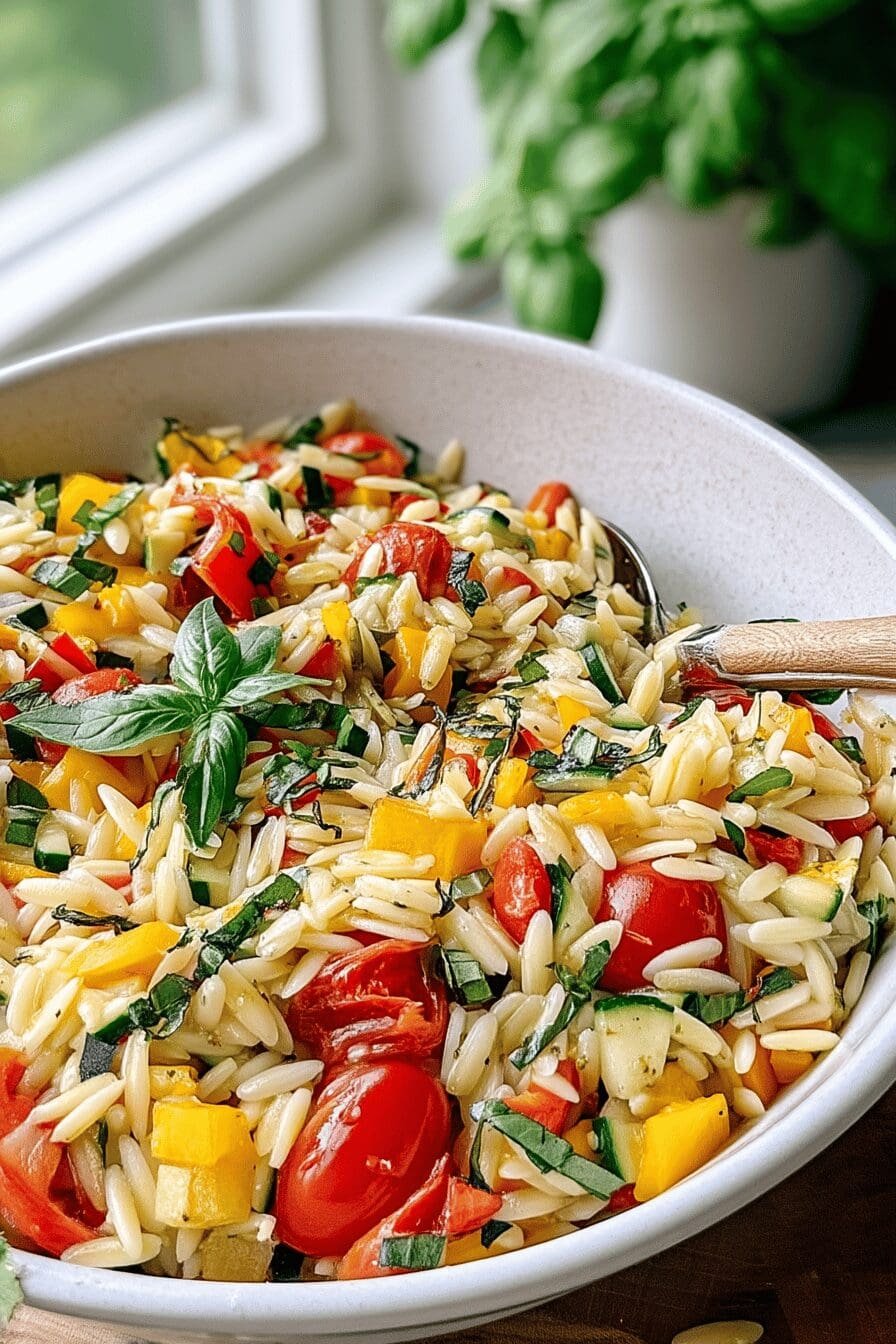 zesty orzo salad