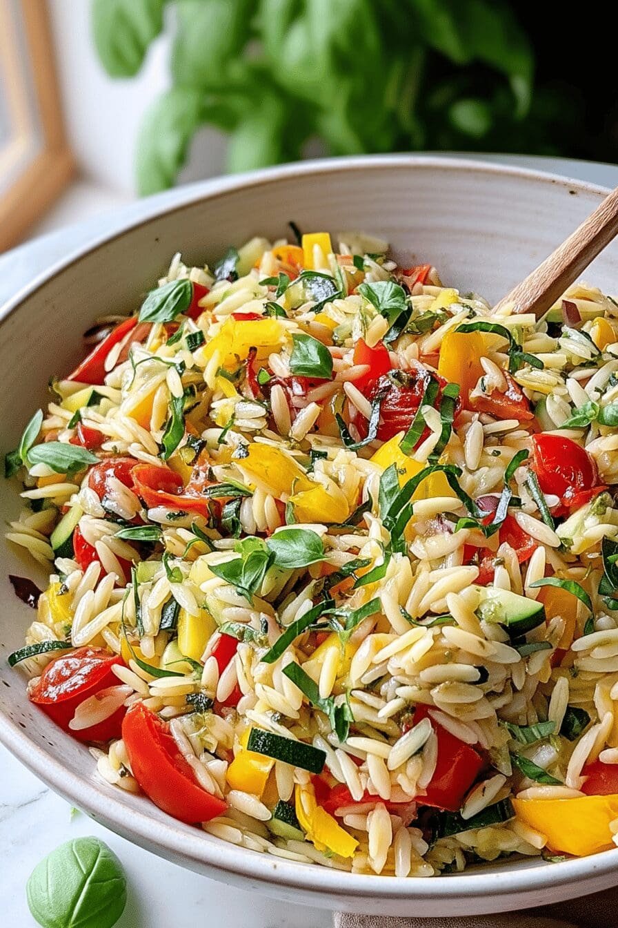 zesty orzo salad