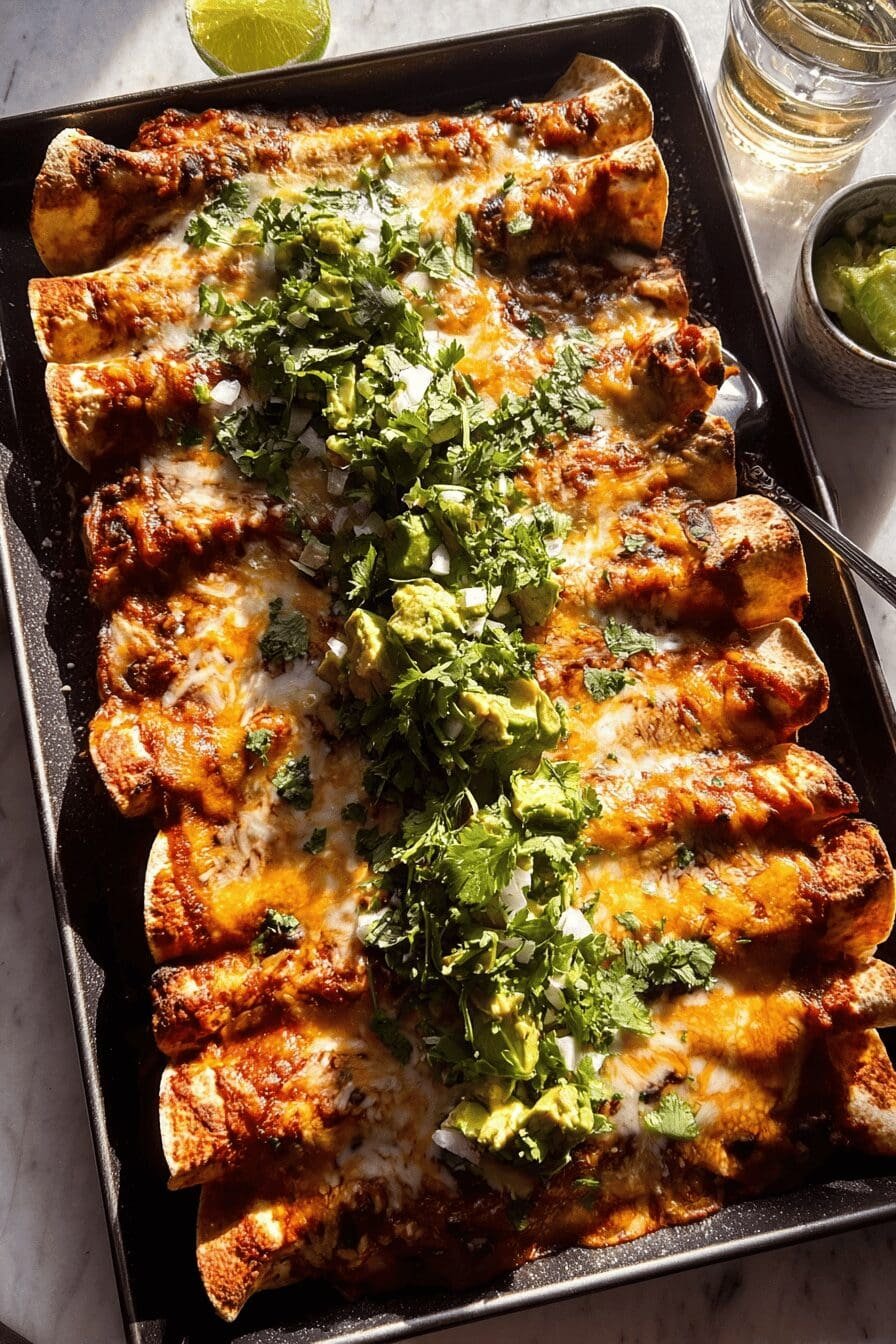 Black Bean Sweet Potato Enchiladas