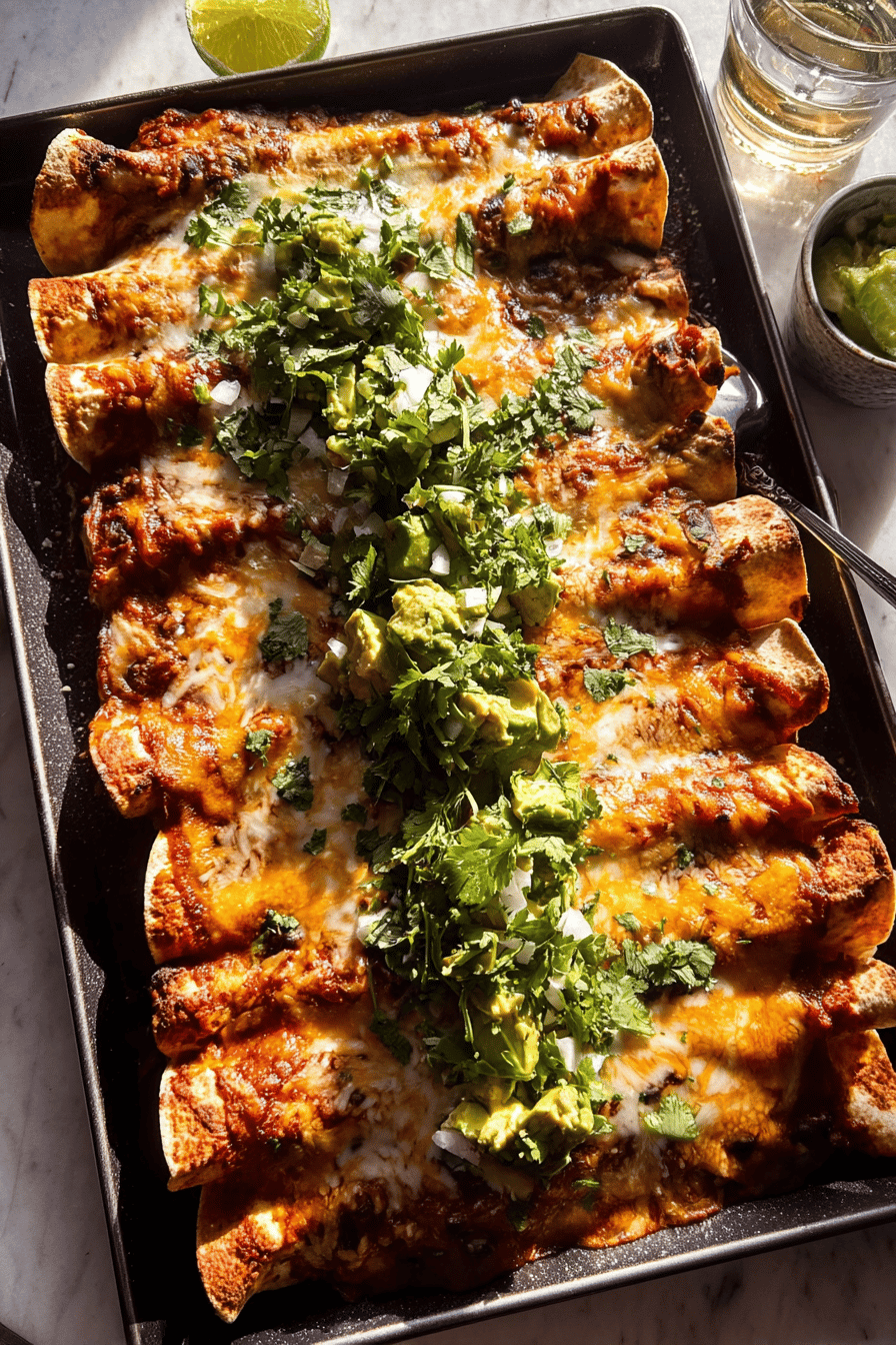 Black Bean Sweet Potato Enchiladas