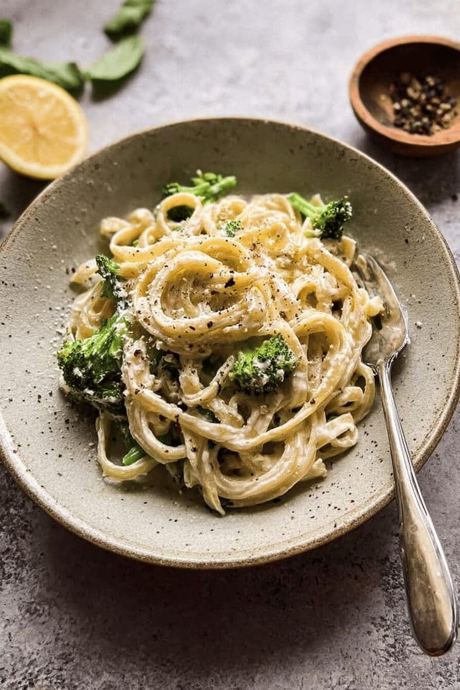 Broccoli Fettuccine Alfredo