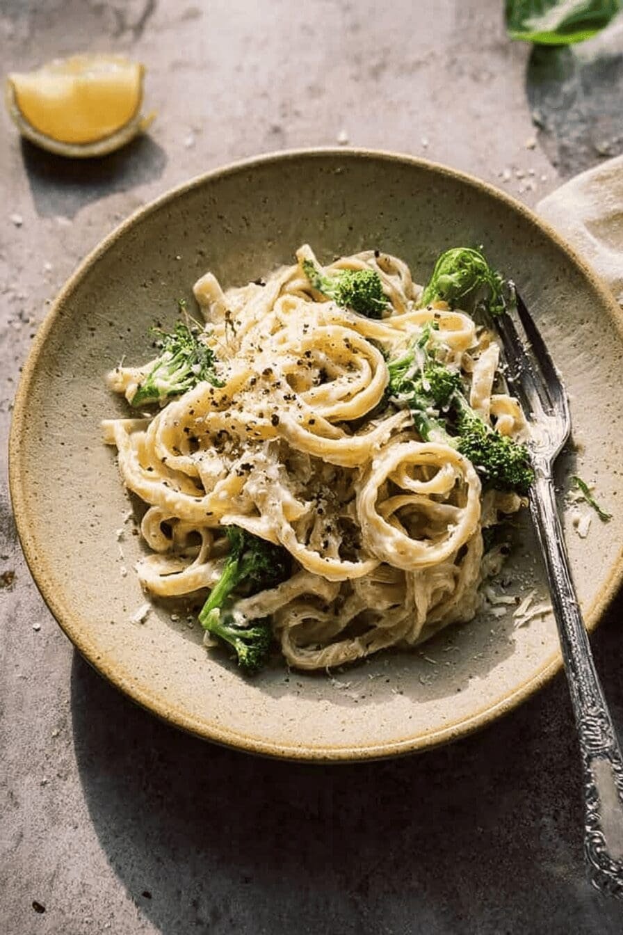 Broccoli Fettuccine Alfredo