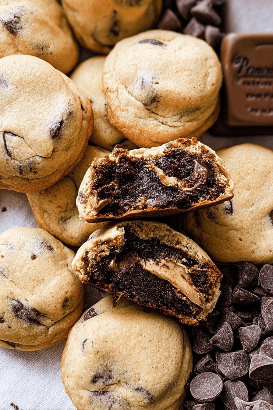 Brownie Stuffed Chocolate Chip Cookies
