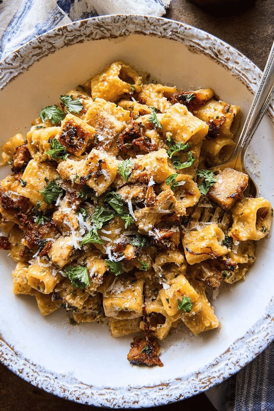 Butternut Squash Sun Dried Tomato Chicken Pasta