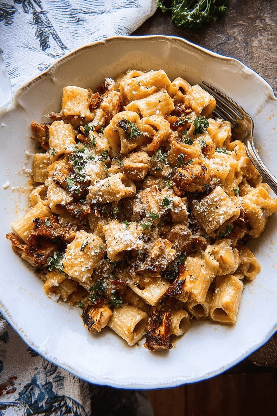 Butternut Squash Sun Dried Tomato Chicken Pasta