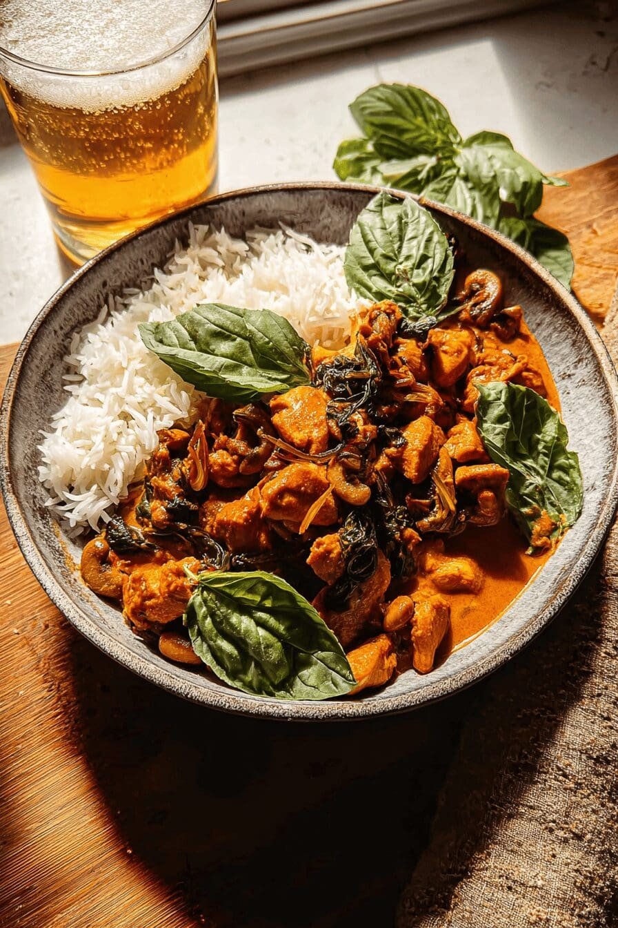 Coconut Curry Basil Chicken