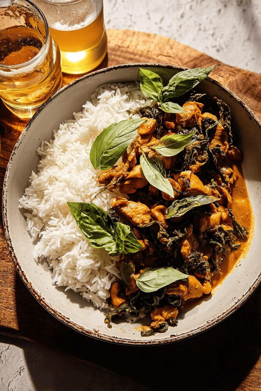 Coconut Curry Basil Chicken