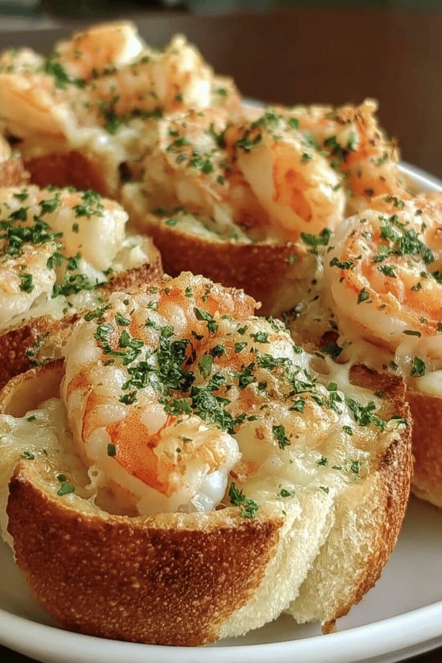 Crabby Shrimp Garlic Bread Bombs