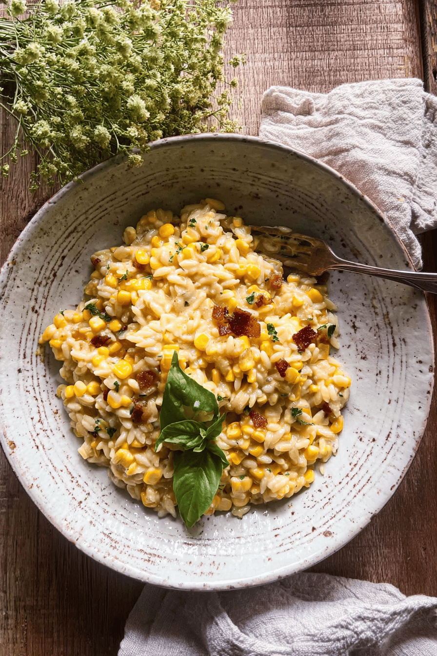 Creamed Corn Orzo