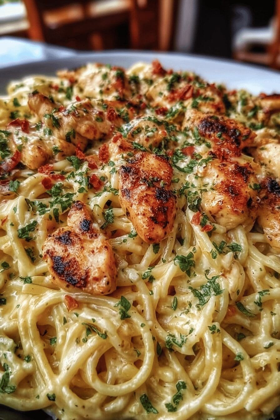 Creamy Cajun Chicken Spaghetti