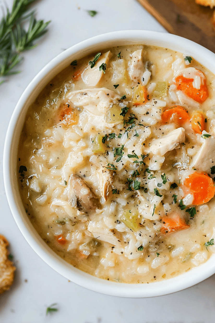 Creamy Chicken And Rice Soup
