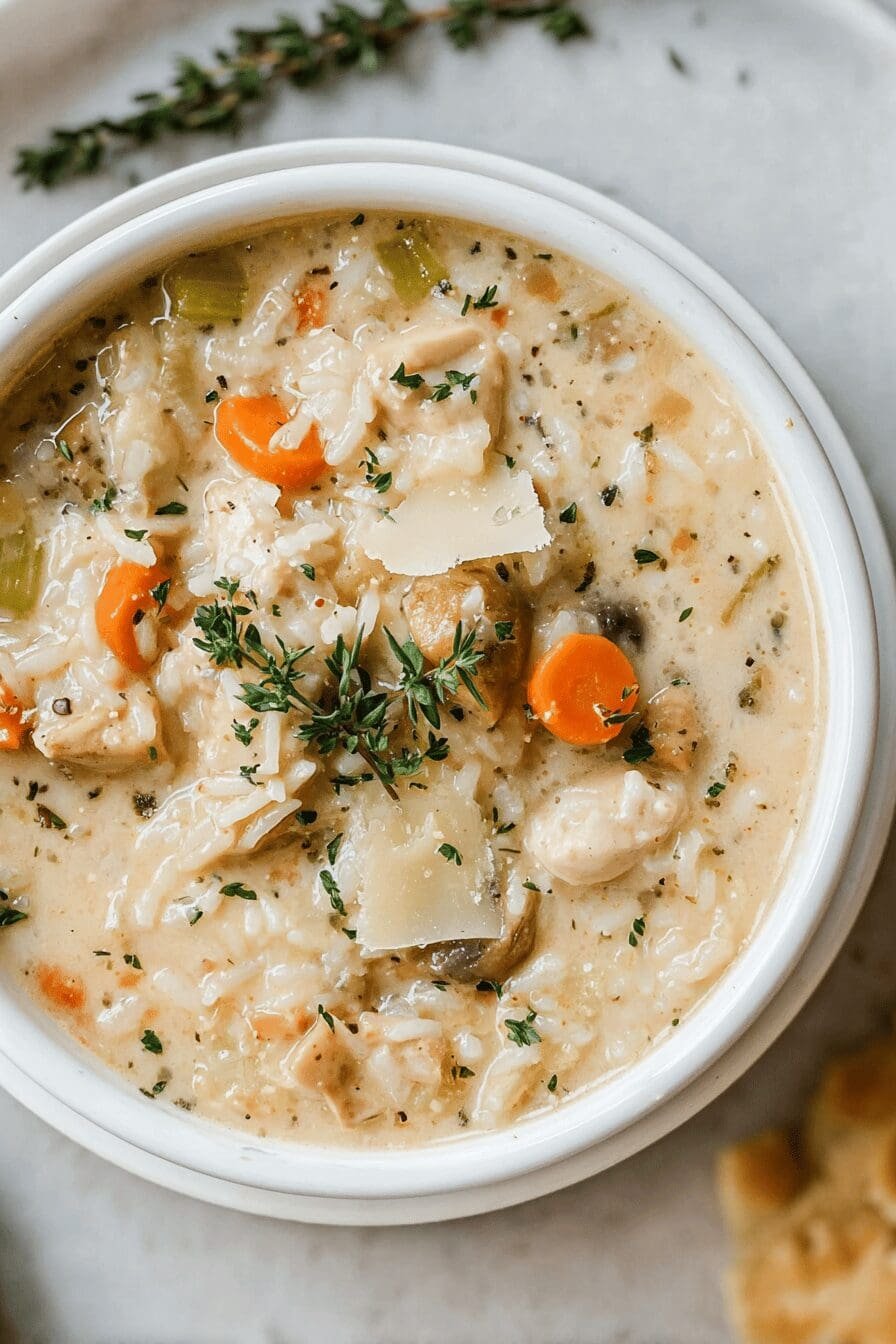 Creamy Chicken And Rice Soup