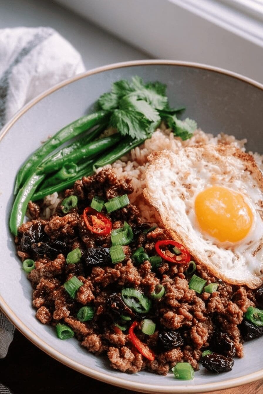 Crispy Beef Rice Bowl