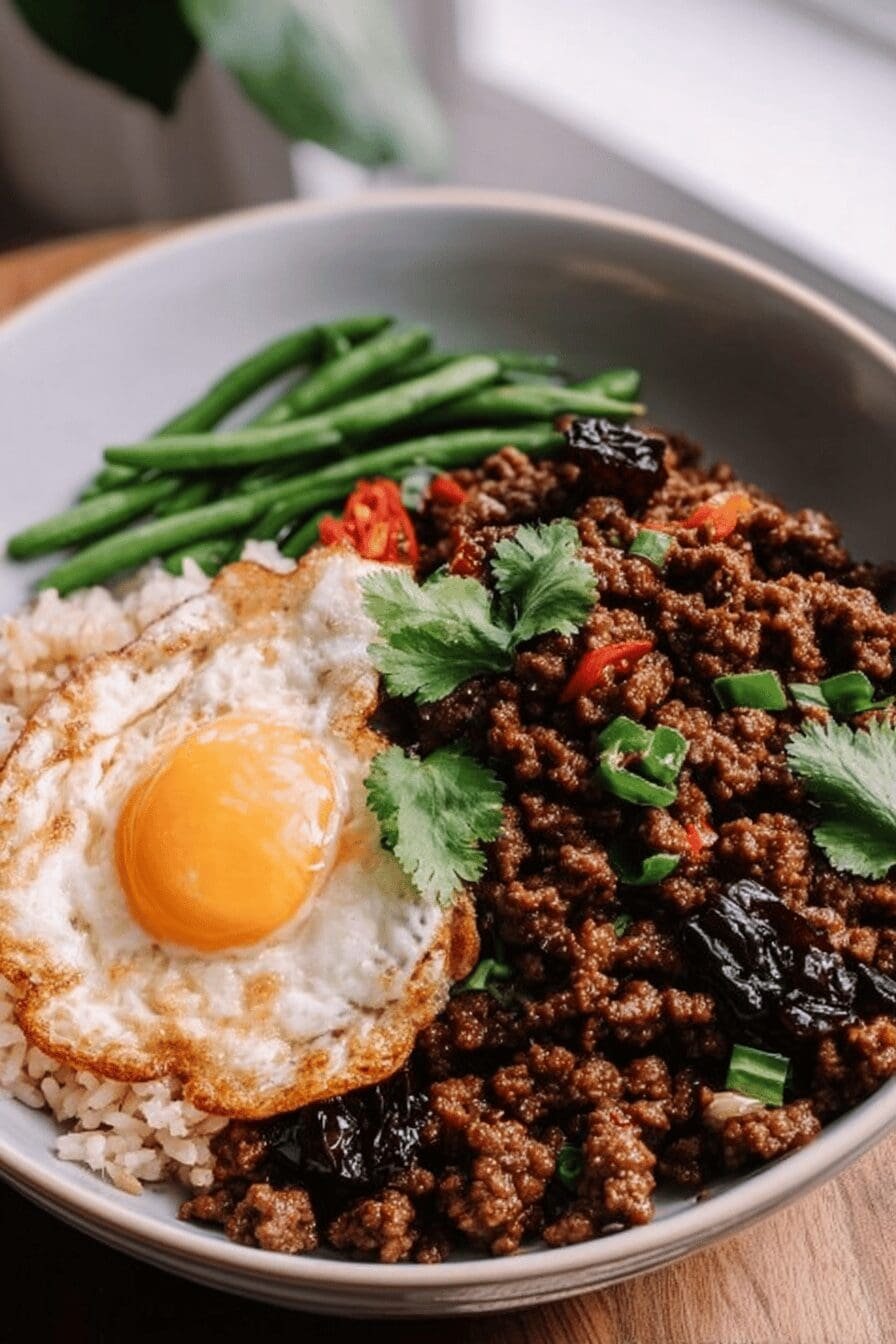Crispy Beef Rice Bowl