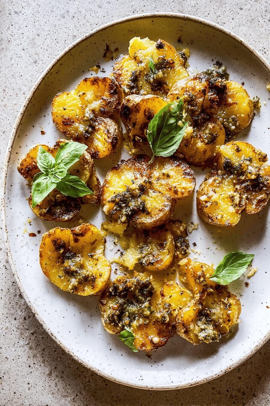 Garlic Butter Smashed Potatoes