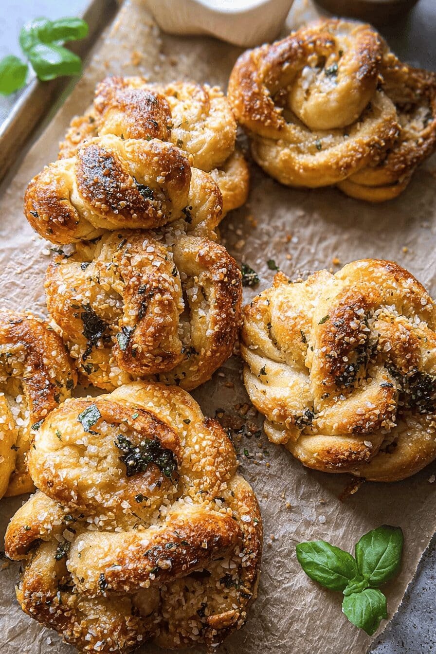 Garlic Butter Soft Pretzel Knots