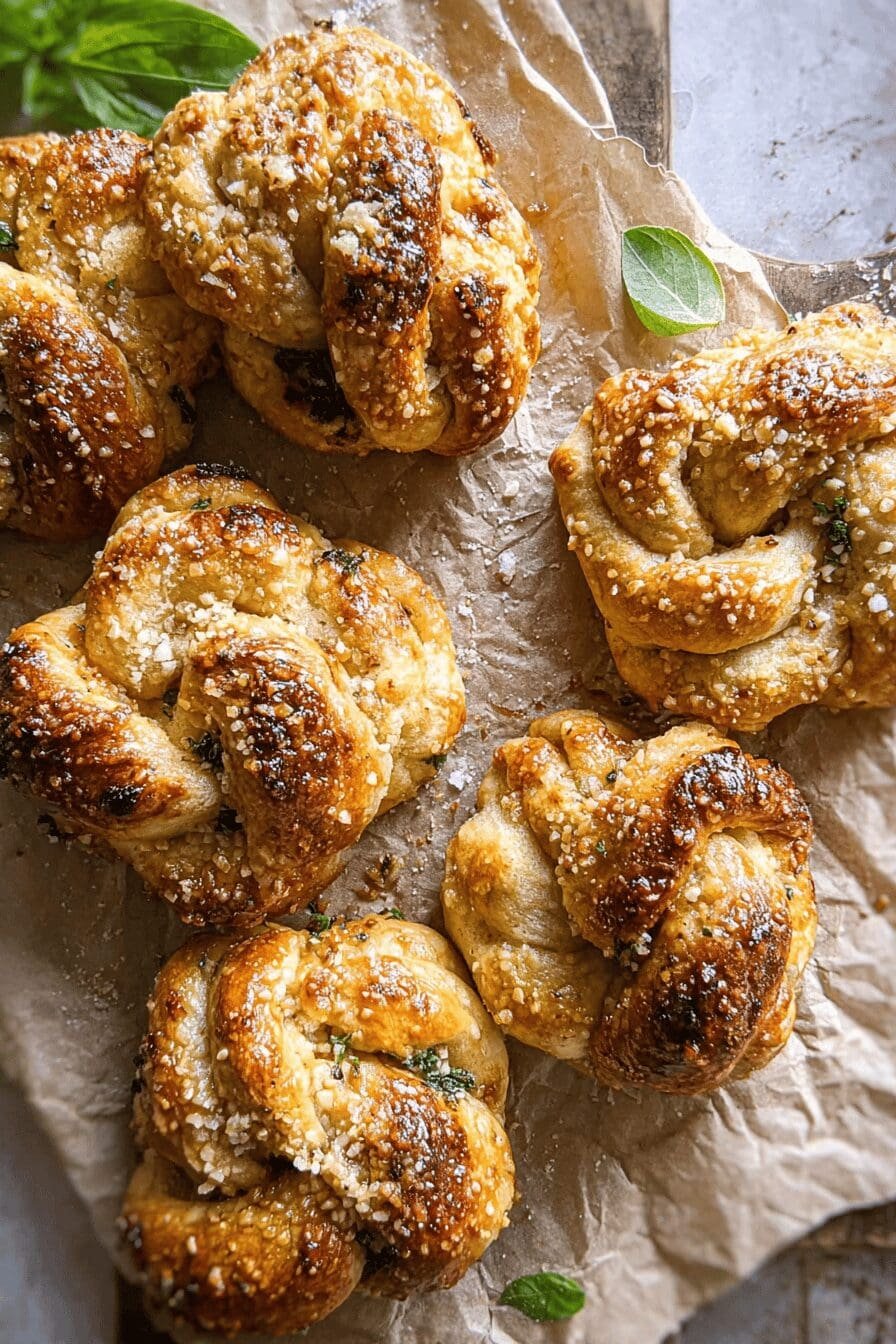 Garlic Butter Soft Pretzel Knots