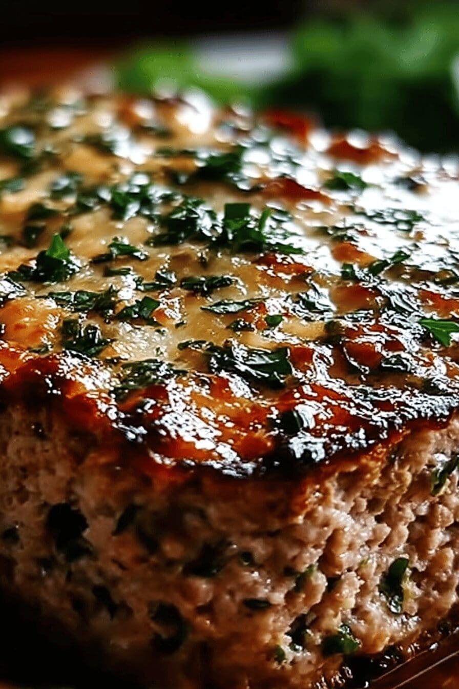 Garlic Parmesan Chicken Meatloaf