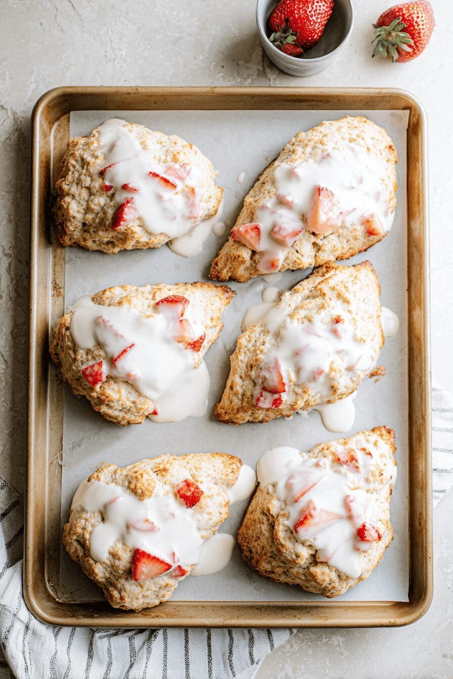 Greek Yogurt Strawberry Scones
