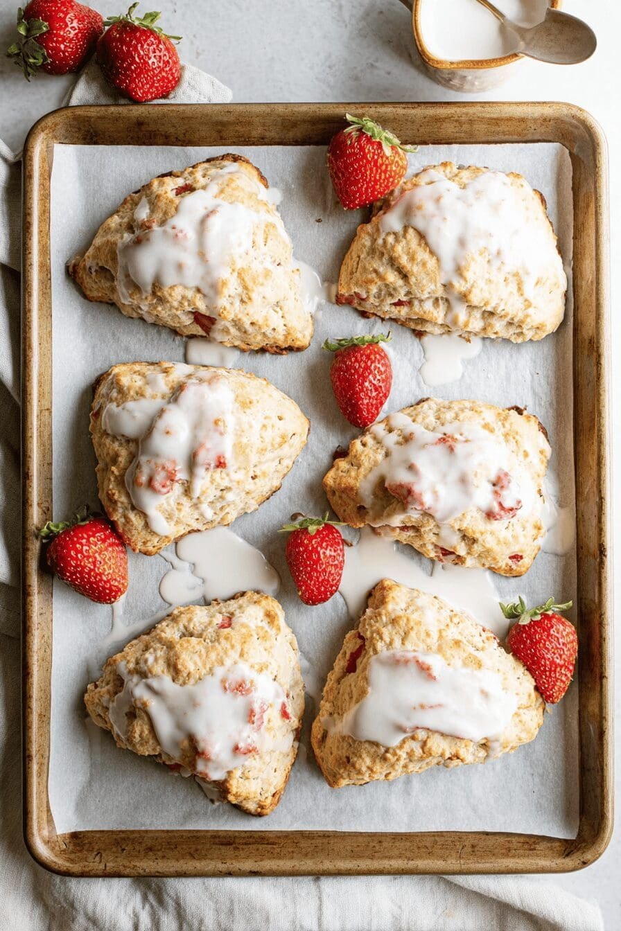 Greek Yogurt Strawberry Scones