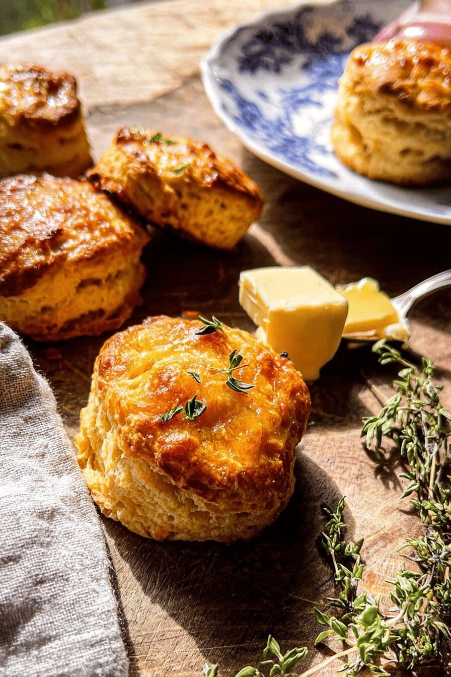 Jalapeno Honey Butter Cheddar Corn Biscuits