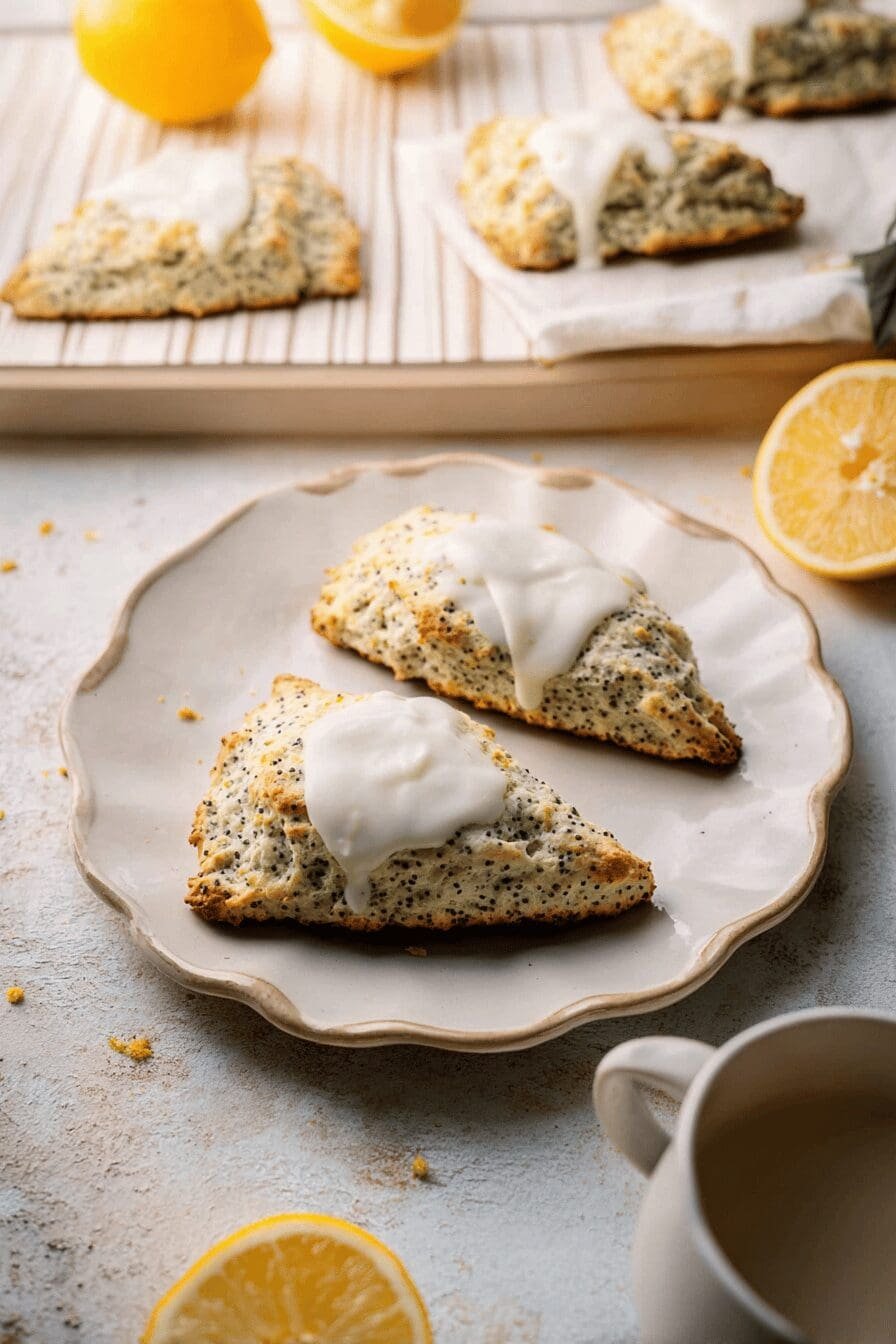 Lemon Poppyseed Greek Yogurt Scones